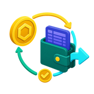 Request LinkCash distribution to a wallet icon